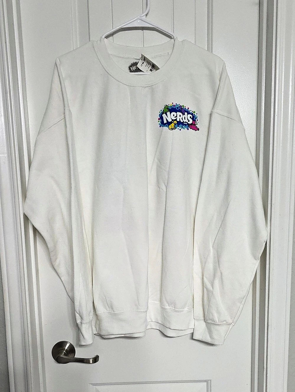 ✨️Nerds✨️ All Over Crewneck Sweatshirt Graphic XL NWT